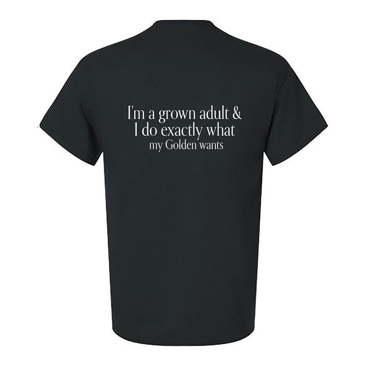 Tee, Grown Adult, Black, back