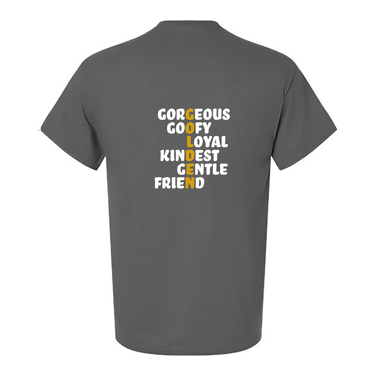 Tee, Golden, Grey, back
