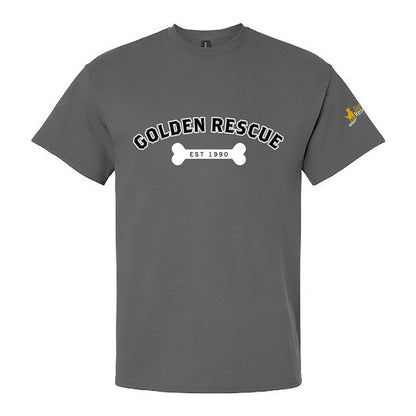 Tee, Golden Rescue Bone, Grey, front