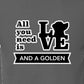 Tee, All You Need Is Love, Grey, saying close-up