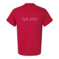 Tee, Dog Hair, Red, back
