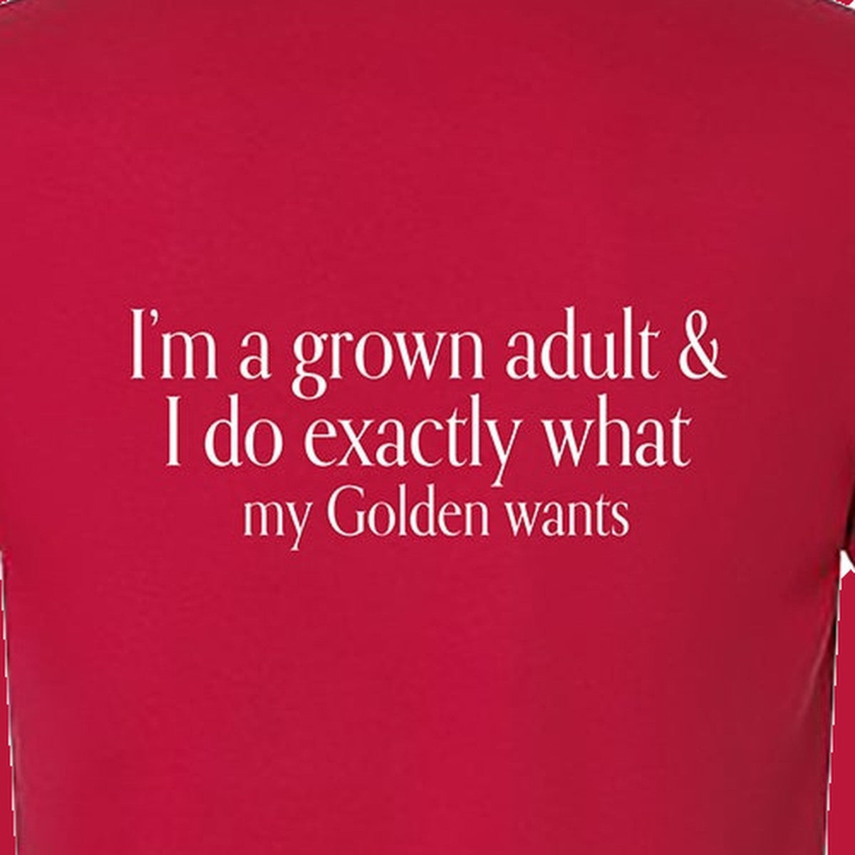 Tee, Grown Adult, Red, saying close-up