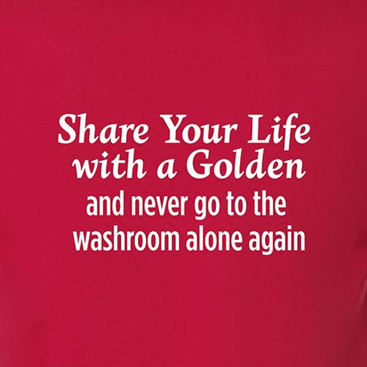 Tee, Share Your Life, Red, saying close-up