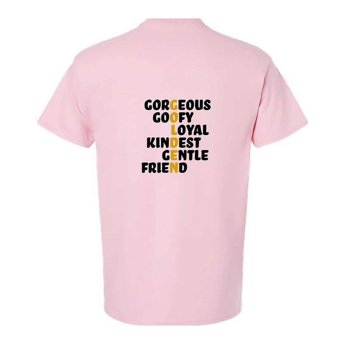 Tee, Golden, Pink, back