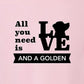 Tee, All You Need Is Love, Pink, saying close-up