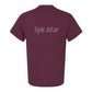 Tee, Dog Hair, Maroon, back