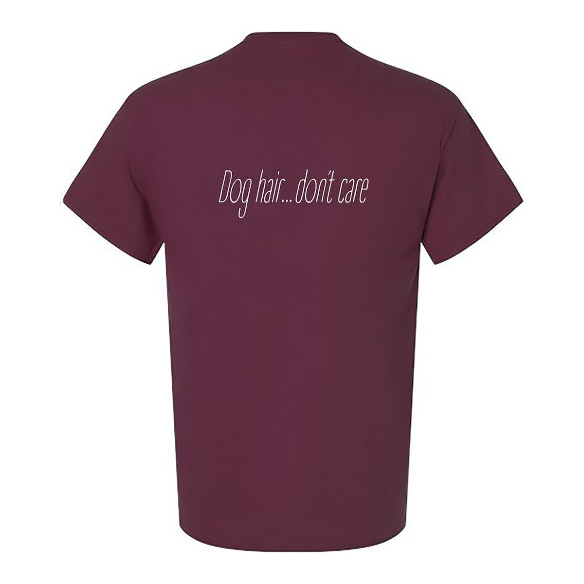 Tee, Dog Hair, Maroon, back