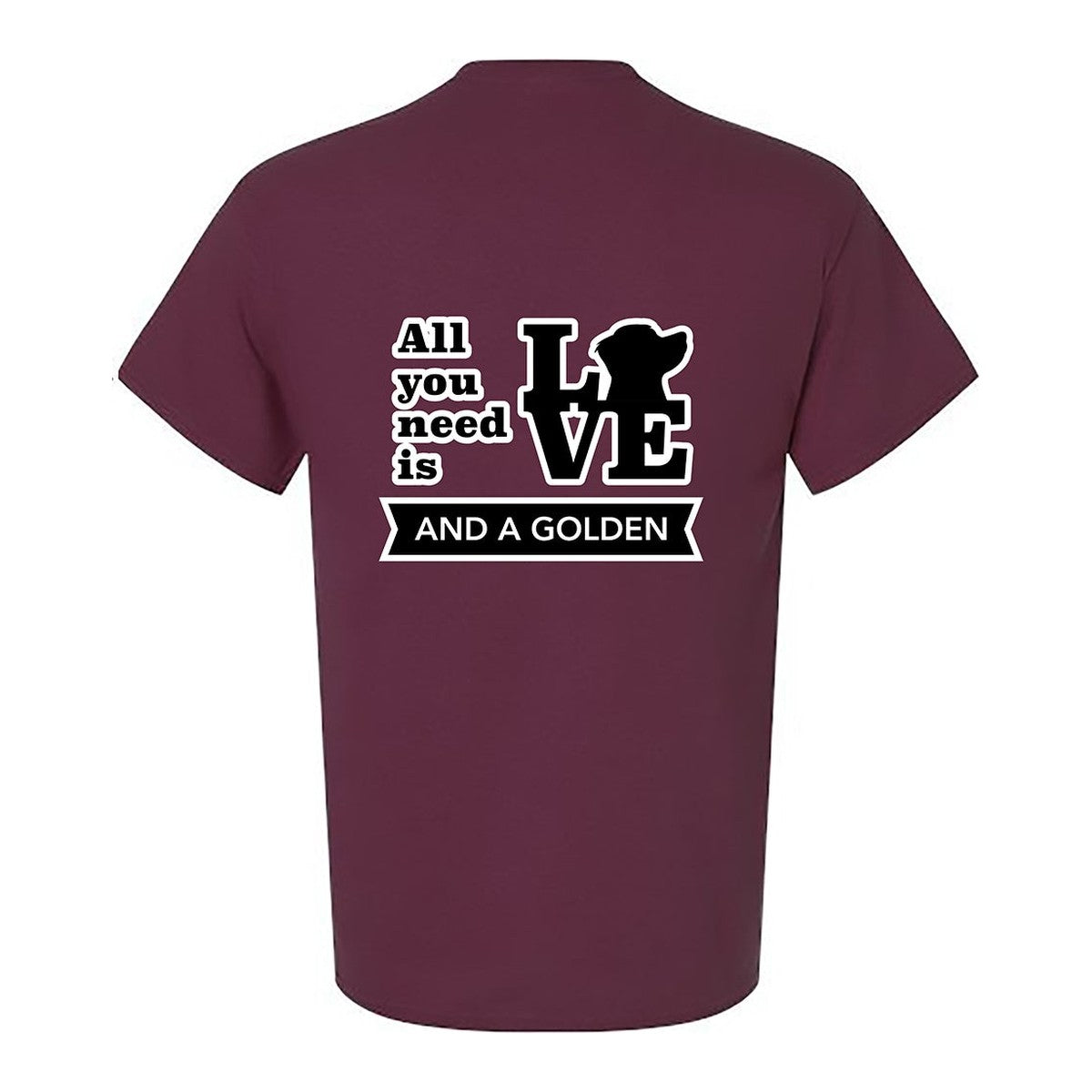 Tee, All You Need Is Love, Maroon, back
