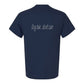 Tee, Dog Hair, Navy, back