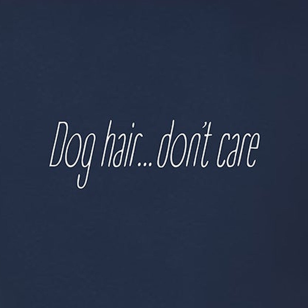 Tee, Dog Hair, Navy, saying close-up