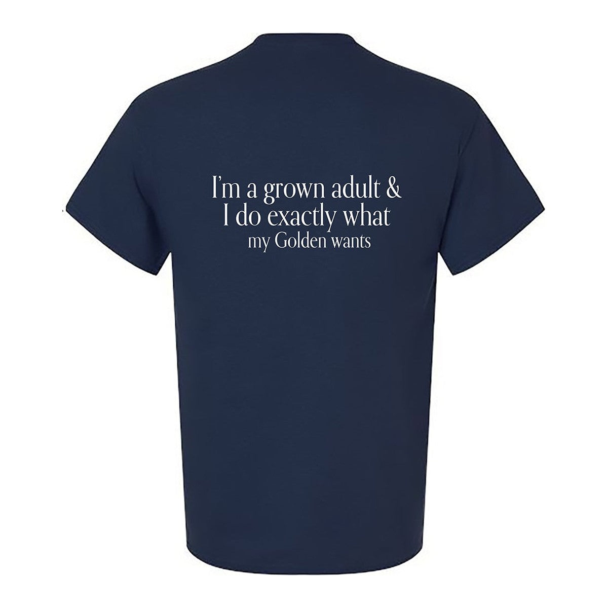 Tee, Grown Adult, Navy, back