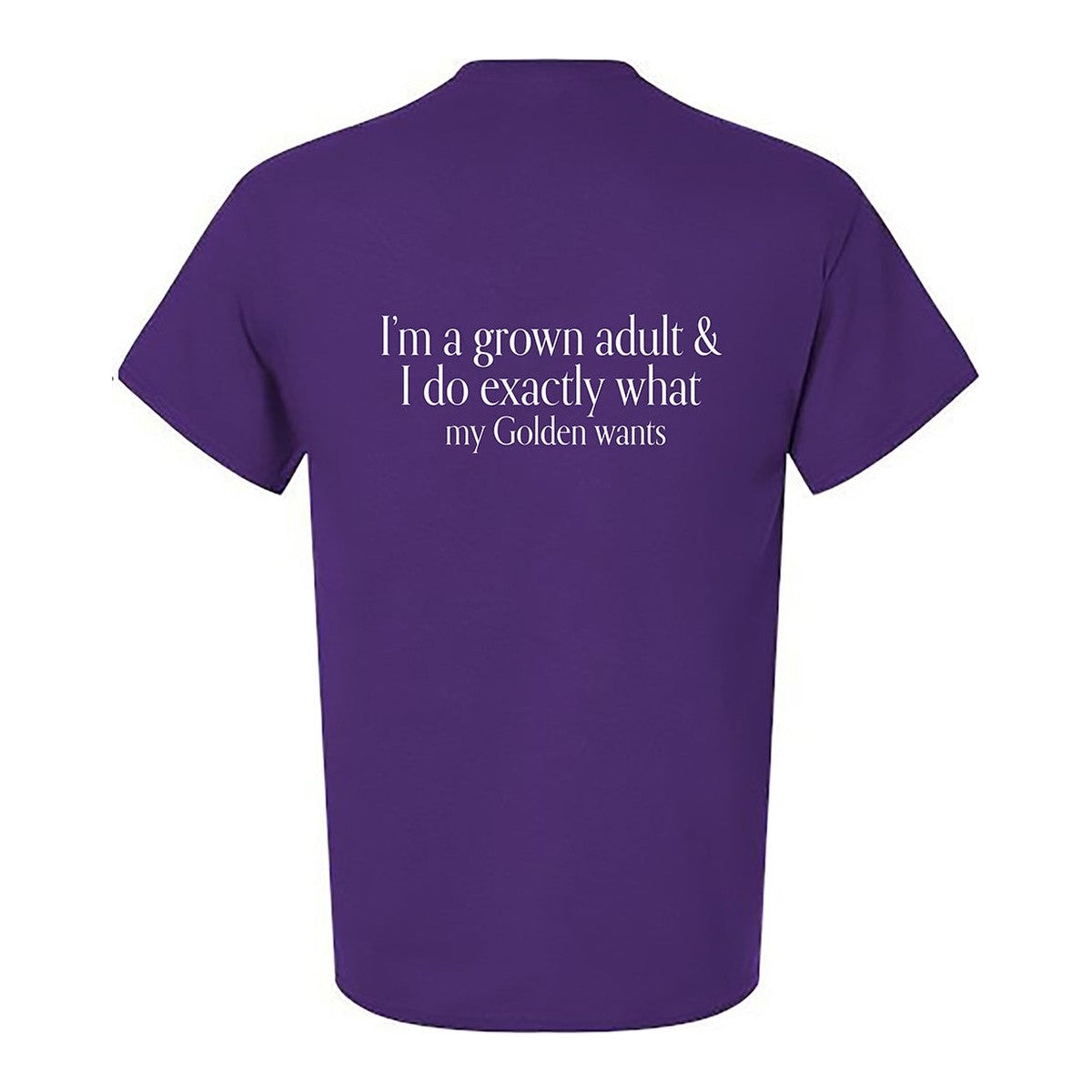 Tee, Grown Adult, Purple, back