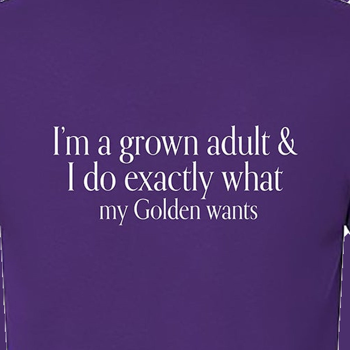 Tee, Grown Adult, Purple, saying close-up