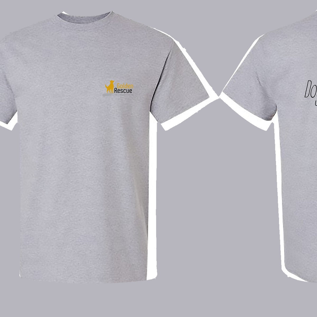 Tee, Dog Hair, Light grey, saying close-up