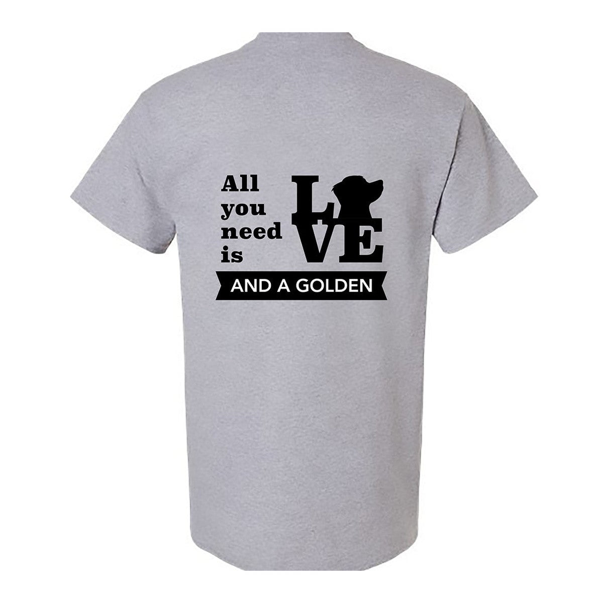 Tee, All You Need Is Love, Light grey, back