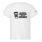Tee, Coffee & Golden, White, front
