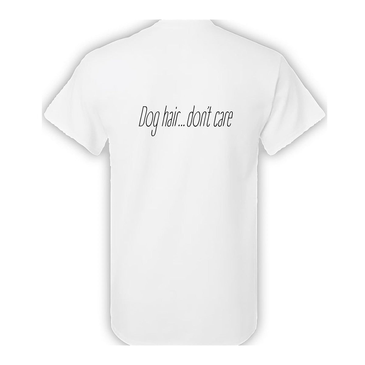 Tee, Dog Hair, White, back