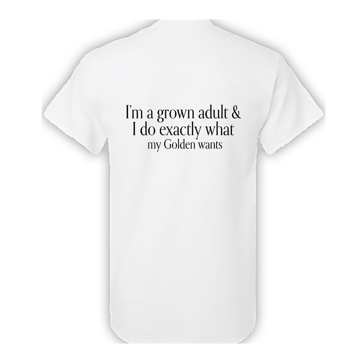 Tee, Grown Adult, White, back