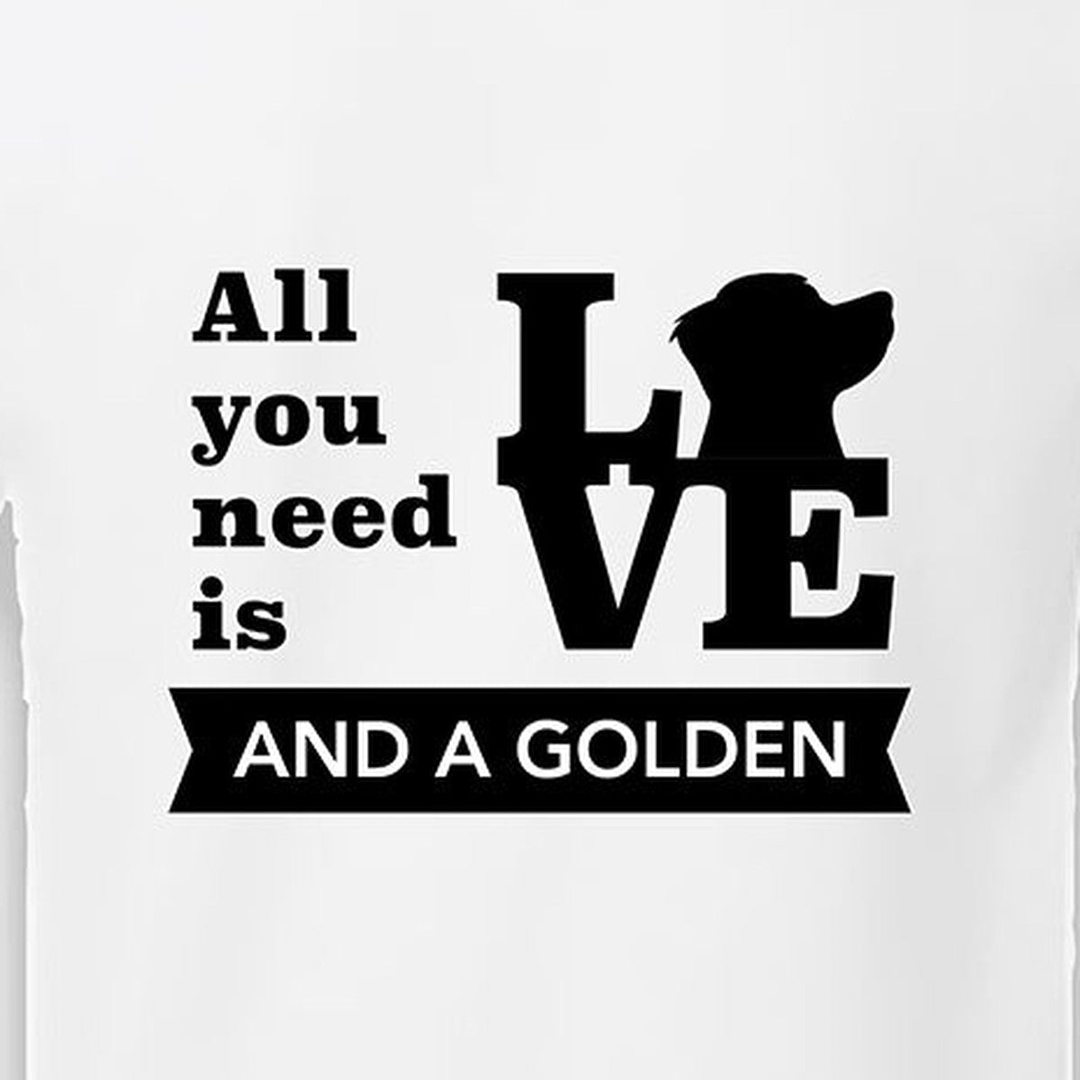 Tee, All You Need Is Love, White, saying close-up