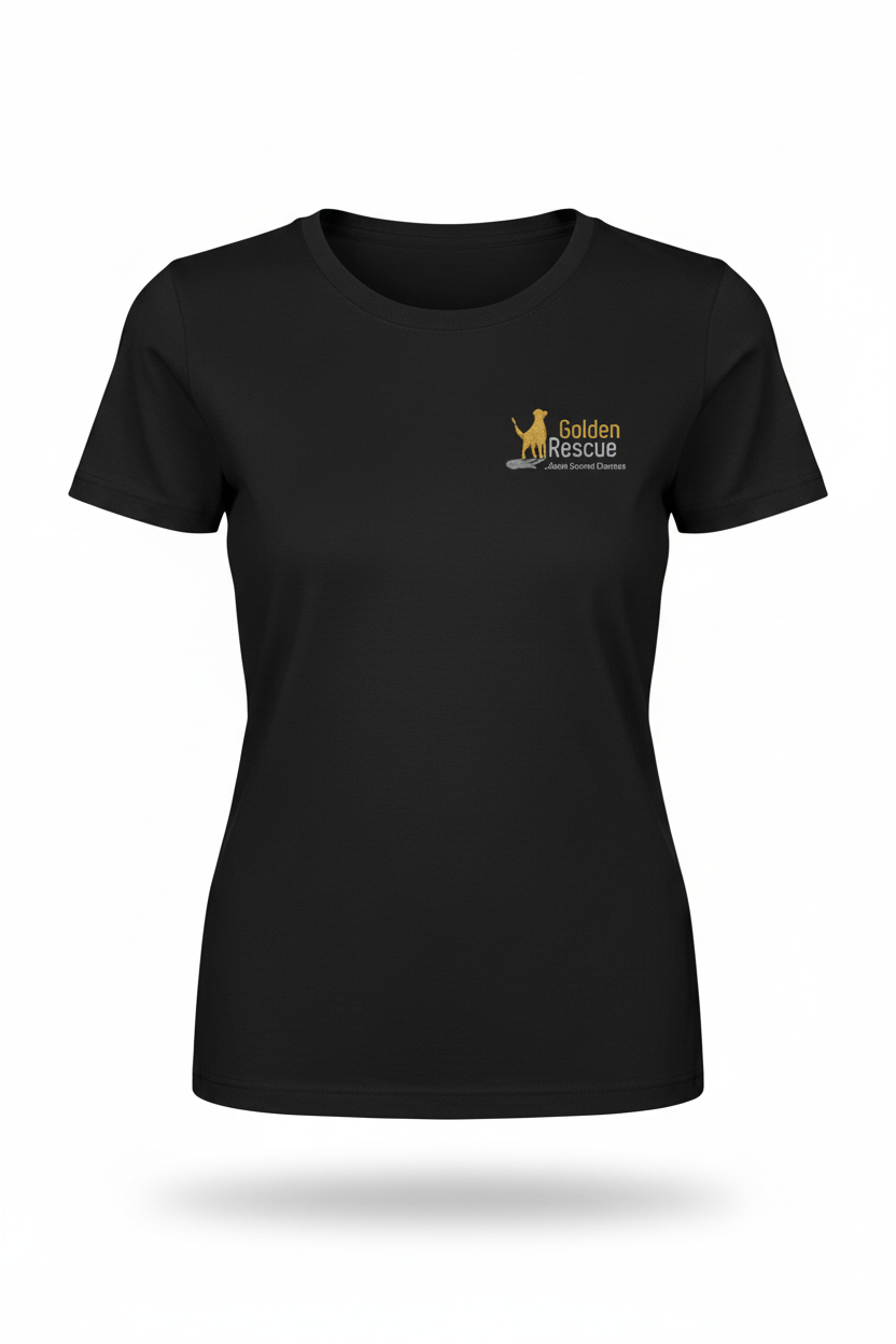 Black T-Shirt with Light Grey Text